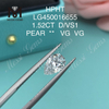 1,52 quilates D/VS1 PEAR CUT diamantes de laboratorio VG