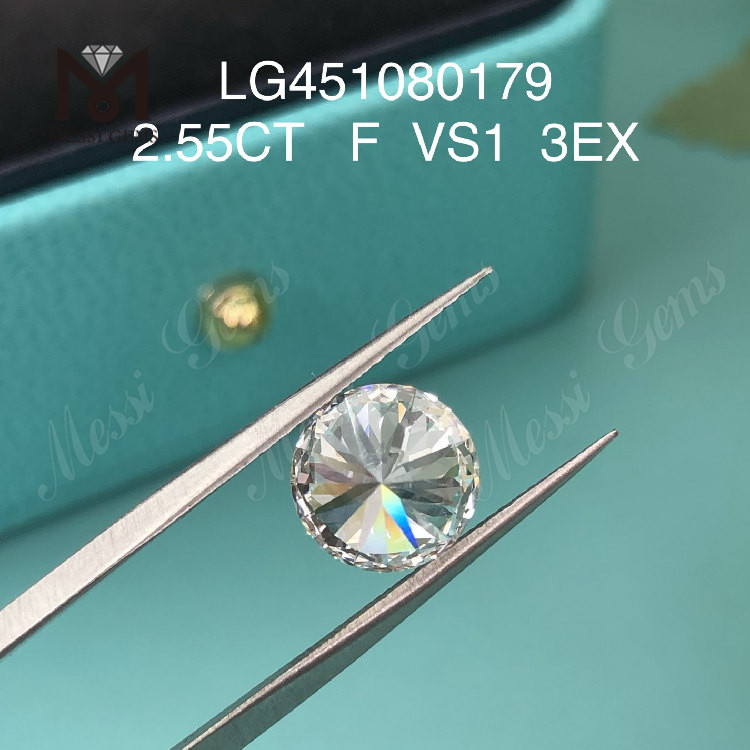 2,55 ct F VS1 3EX corte redondo diamantes cultivados en laboratorio al mejor precio