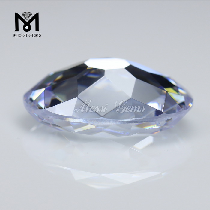 Precio de fábrica Tamaño grande CZ Blanco 32 x 36 mm Piedra de zirconia cúbica ovalada