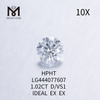 1.02 quilates D VS1 Redondo BRILLANTE IDEAL Corte Grado nuevos diamantes fabricados por el hombre