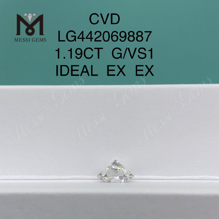 1.19 quilates g VS1 IDEAL Grado de corte Redondo Diamante de laboratorio de 1 quilate