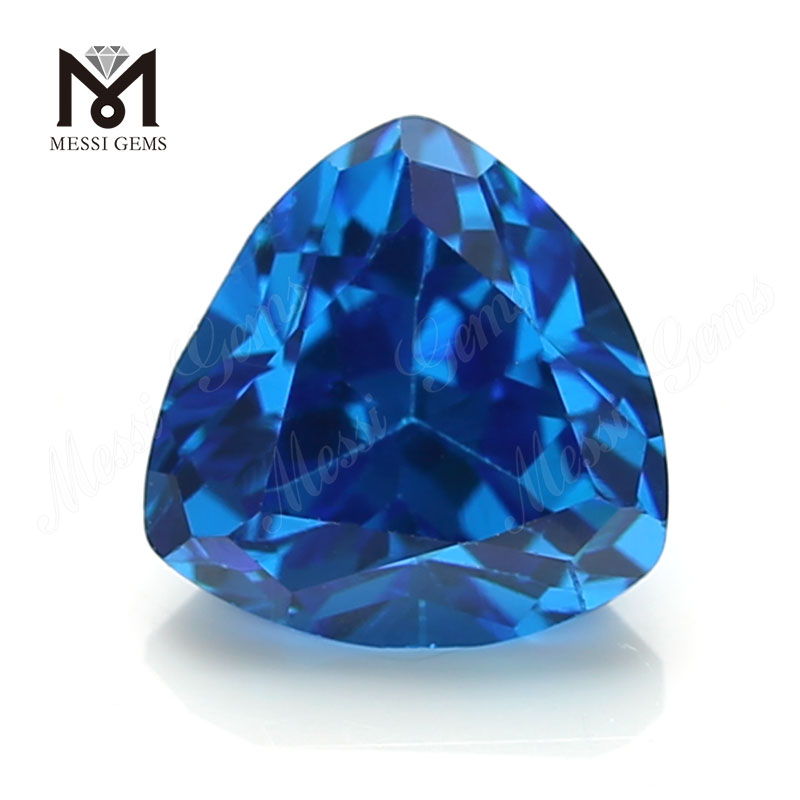 Trillón de alta calidad Forma 8 * 8 mm Topacio azul CZ Precio de piedra de zirconia cúbica
