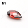 Piedra de zirconia cúbica granate pera doble briolette de 8x12 mm