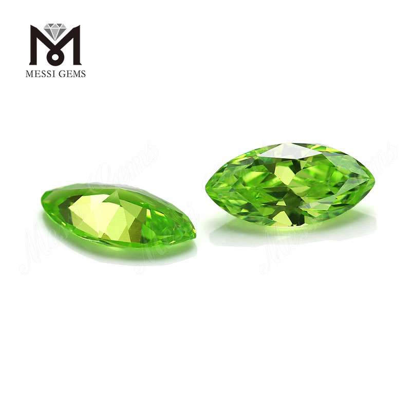 fábrica verde manzana marquise zirconia cúbica sintética suelta cz piedra