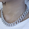 12 mm 16 mm de ancho 16 pulgadas a 24 pulgadas de largo 925silver moissanite collar enlace cadena cubana caliente