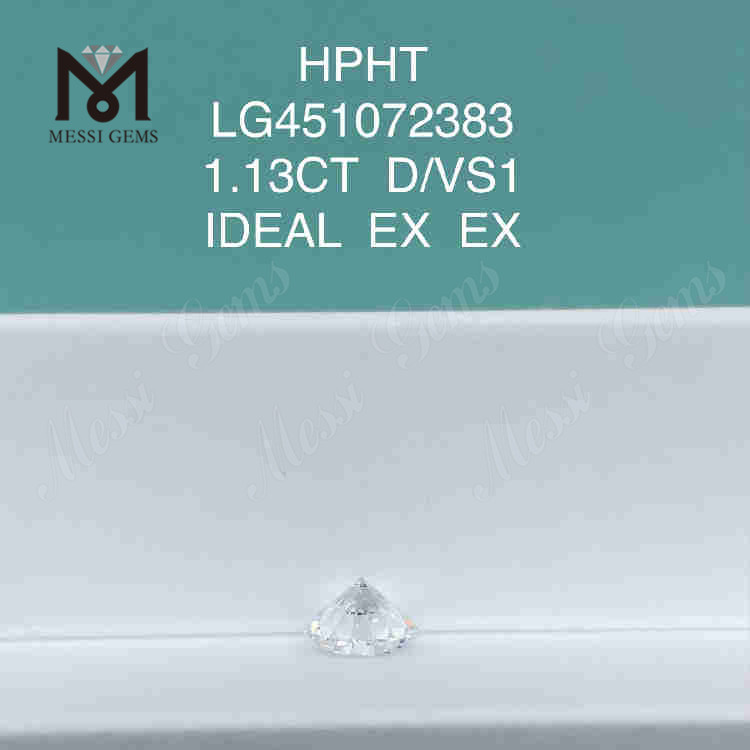1.13ct D/VS1 RD diamantes sueltos fabricados en laboratorio IDEAL