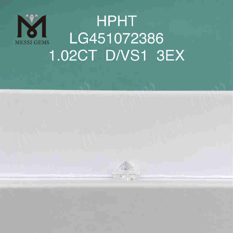 1.02ct D/VS1 RD diamante cultivado en laboratorio suelto 3EX