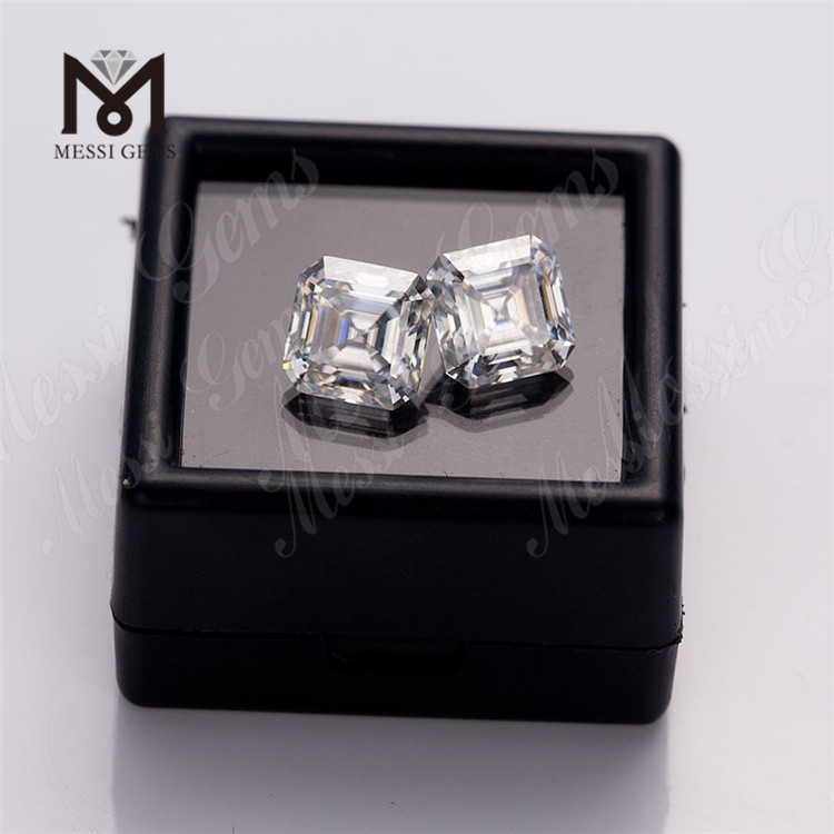 China Piedras sueltas Fabricante 7x7mm DEF White Asscher Cut Moissanite suelto para la venta