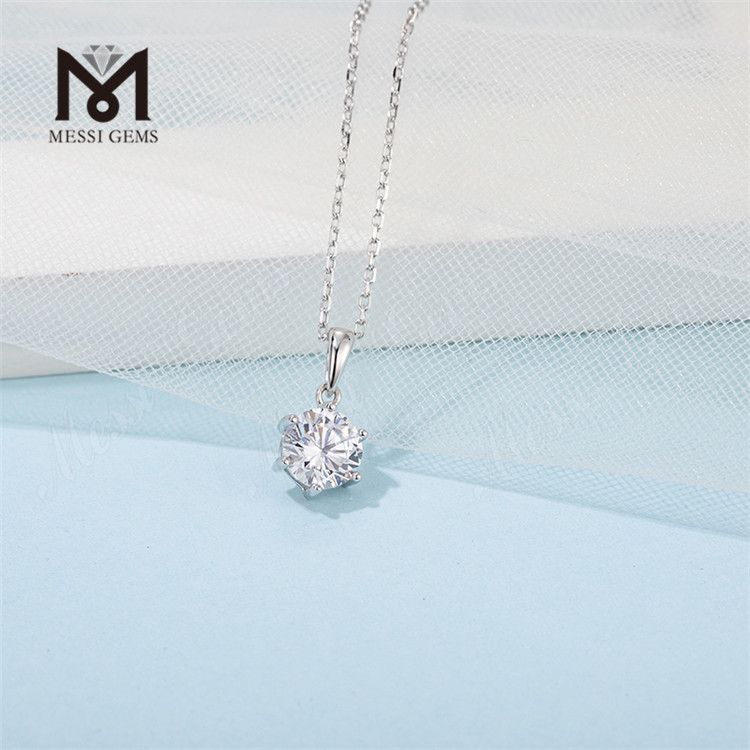 Colgante Messi Gems diseño clásico collar de plata 925 para mujer