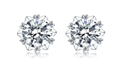 Messi Gems Simple Design Stud Pendiente 1Carat Moissanite Diamond Jewelry