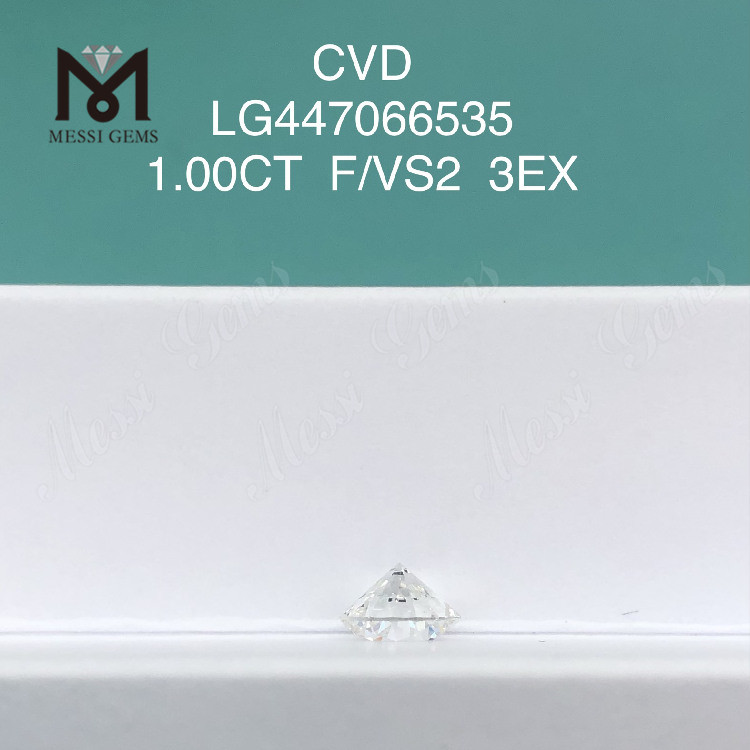 1 quilate F VS2 Redondo BRILLANTE EX Corte CVD laboratorio diamantes IGI