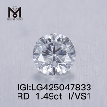 Diamante cultivado en laboratorio I/VS1 3VG de 1,49 quilates Redondo