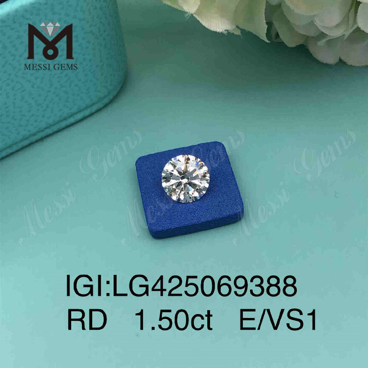 Diamante de laboratorio E/VS1 VG de 1,50 quilates Redondo de 1,5 quilates 