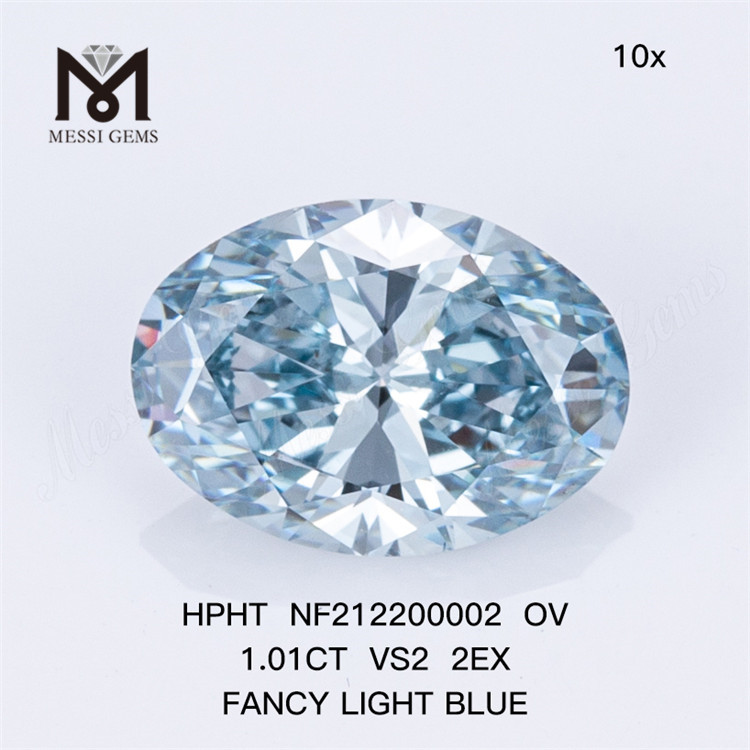 NF212200002 OV 1.01CT VS2 2EX FANCY AZUL CLARO HPHT diamante de laboratorio