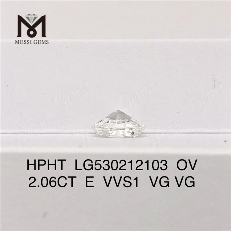 2.06CT E VVS1 VG VG diamante cultivado en laboratorio HPHT OV diamante de laboratorio 
