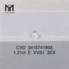 1.21ct VVS laboratorio diamante precio de fábrica E 3EX cvd diamante a la venta