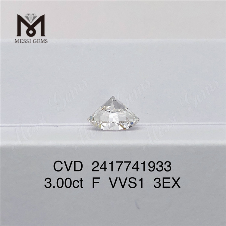 3CT F laboratorio diamante 3EX forma redonda cvd laboratorio cultivado diamante en venta