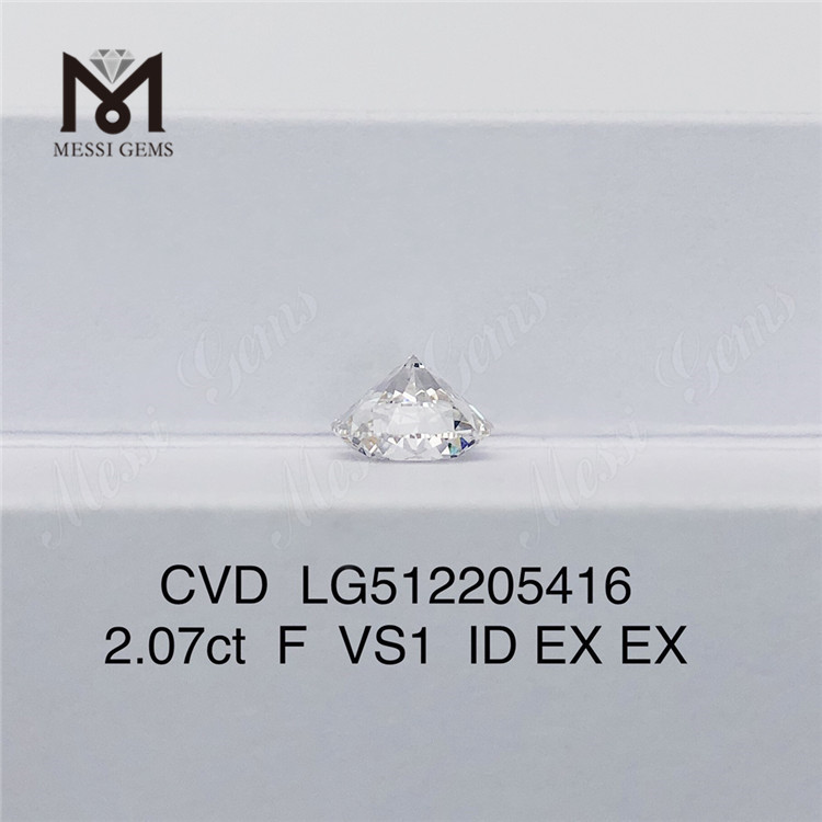 2.07CT F VS diamantes cvd Diamantes de laboratorio con forma RD a la venta