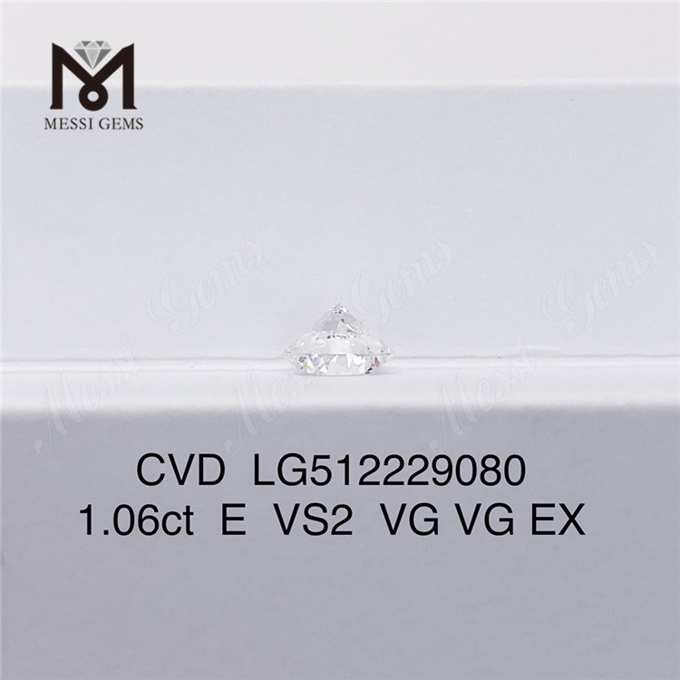 Venta al por mayor de diamantes cvd E de 1,06 quilates frente al fabricante de diamantes cultivados en laboratorio redondo EX