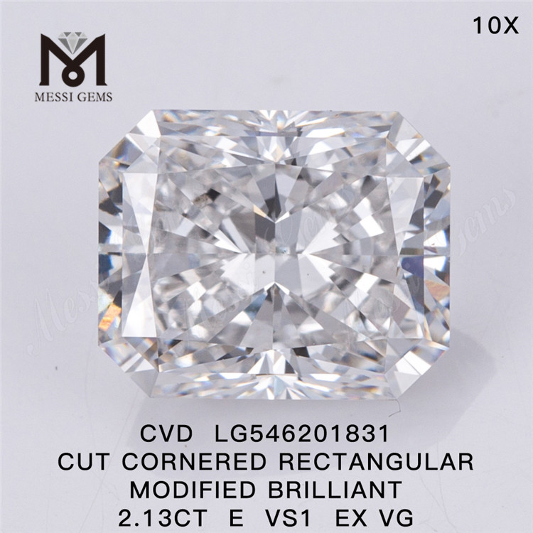 2.13CT E VS diamantes sueltos al por mayor EX VG RECTANGULAR cvd diamantes a la venta