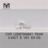 5.45CT E VS1 EX VG Diamante cultivado en laboratorio CVD talla PERA LG567350841