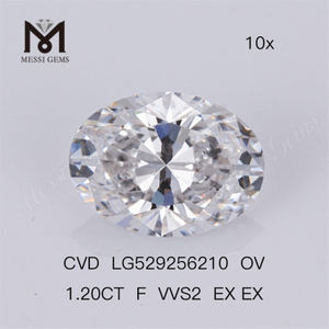 1.20ct F Vvs2 Venta de diamantes sueltos de laboratorio OVAL Diamante barato hecho por el hombre CVD