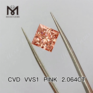 Proveedores de diamantes cultivados en laboratorio rosa de 2.064 quilates cvd diamante rosa sintético precio al por mayor