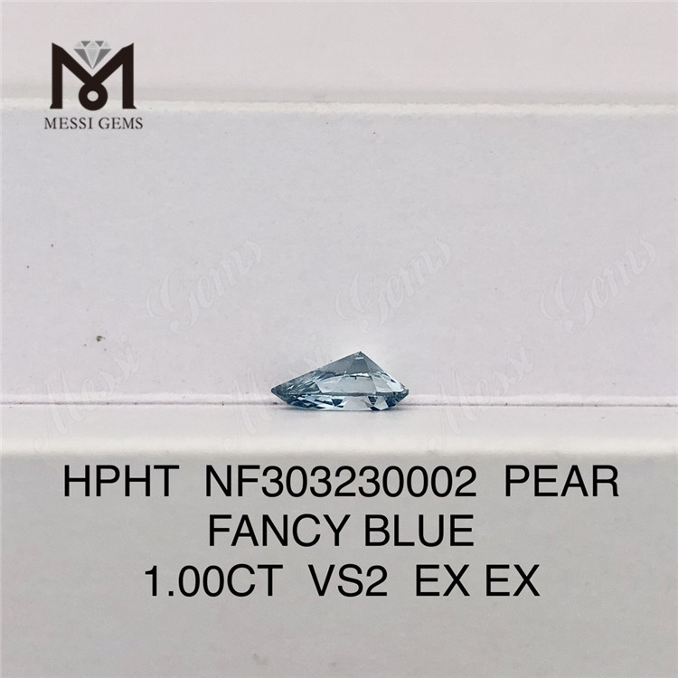 1.00CT PEAR FANCY BLUE VS2 diamantes cultivados en laboratorio al por mayor HPHT NF303230002