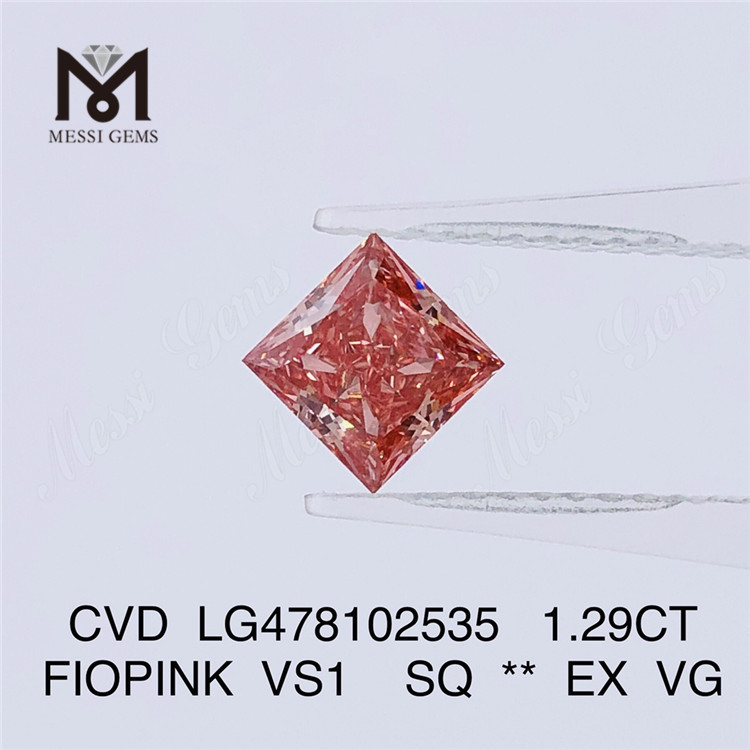1.29CT FIOPINK VS1 diamantes creados en laboratorio al por mayor CVD LG478102535