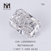 1.18CT RECTANGULAR F VVS2 EX EX CVD Diamantes de laboratorio Certificado IGI