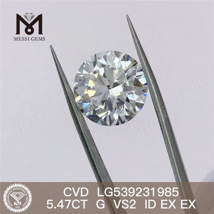 5.47CT G vs2 redondo mejor diamante de laboratorio suelto cvd 5ct rd diamante de laboratorio suelto al por mayor