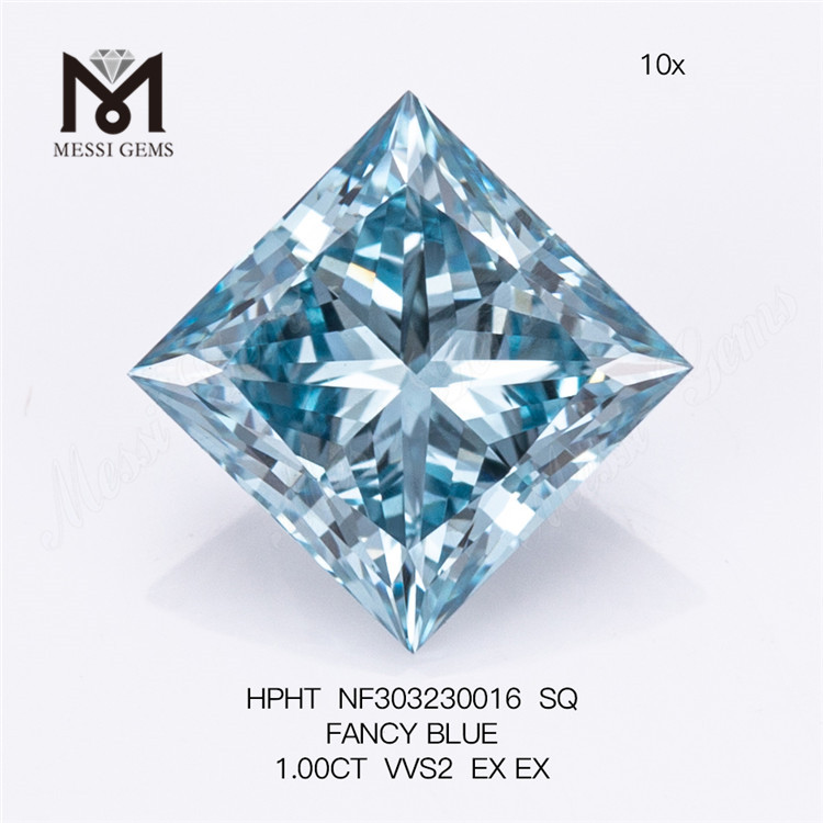 1ct VVS2 SQ FANCY BLUE diamante cultivado en laboratorio HPHT NF303230017