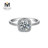 Anillo de plata de ley 925 para mujer, anillos de diamantes de moissanita a la moda de alta calidad, envío gratis