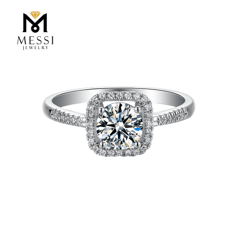 Anillo de plata de ley 925 para mujer, anillos de diamantes de moissanita a la moda de alta calidad, envío gratis