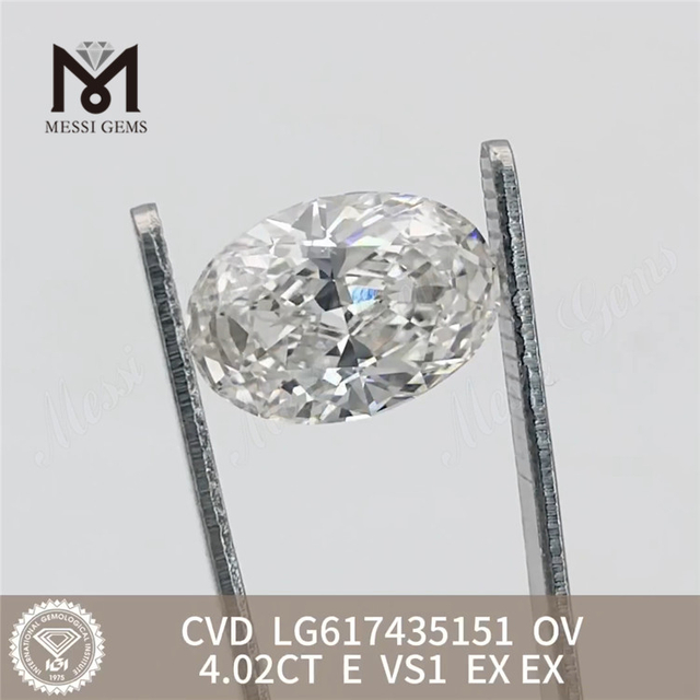 4.02CT E VS1 CVD OV diamantes hechos en laboratorio LG617435151 丨Messigems