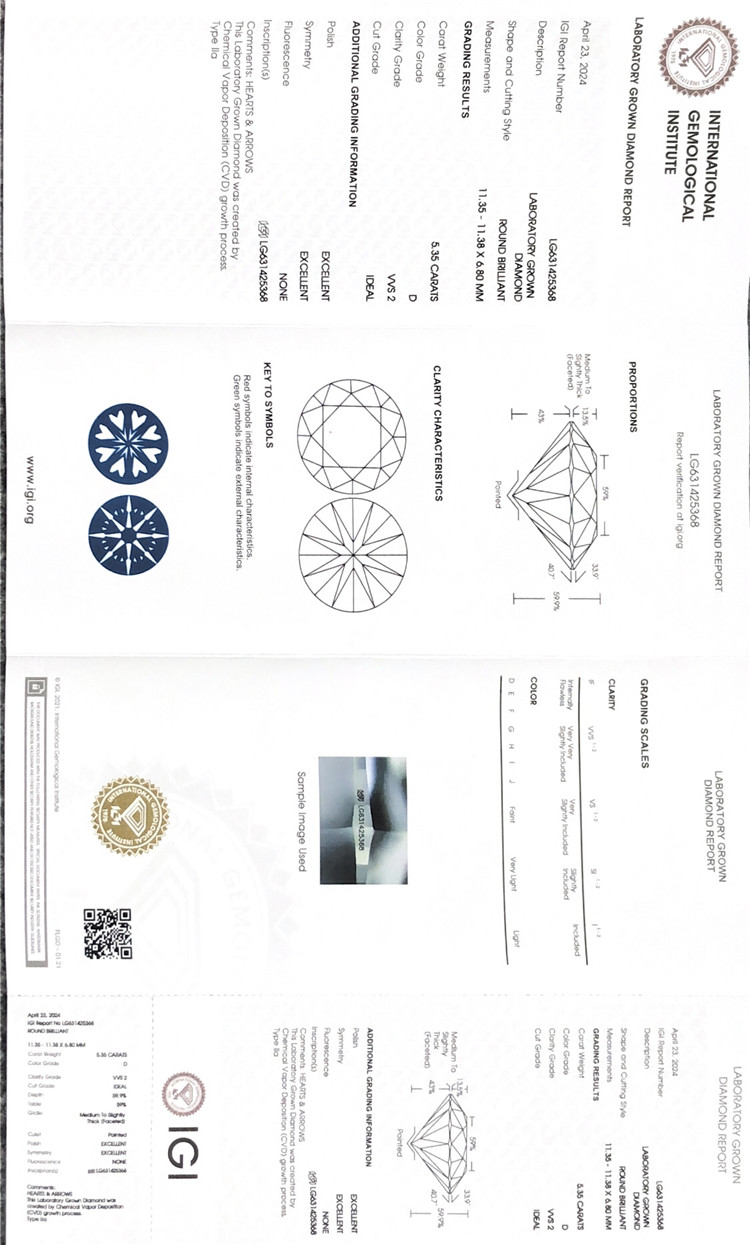 laboratorio de diamantes de 5ct