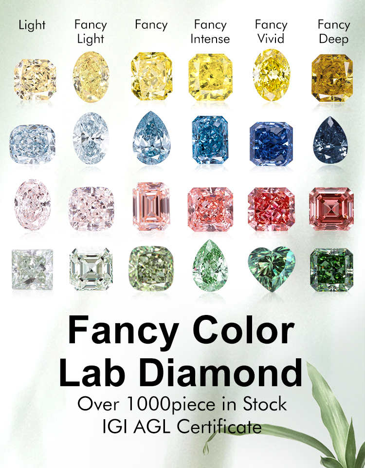 diamante de laboratorio de color elegante
