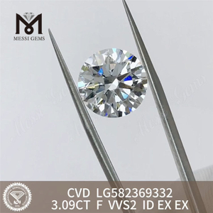 3.09CT F VVS2 ID EX EX LG582369332 diamantes cvd a la venta 丨 Messigems