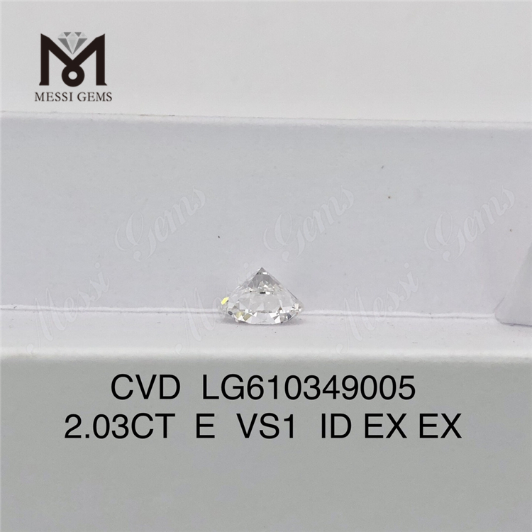 2.03CT E VS1 ID CVD Diamantes cultivados en laboratorio de alta calidad a la venta 丨Messigems LG610349005 