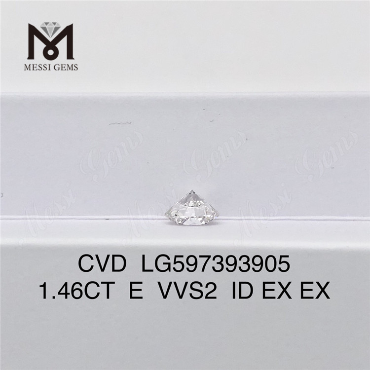 Diamante cvd cultivado en laboratorio de 1,46 CT E VVS2 ID EX EX para diseños impresionantes LG597393905 