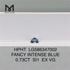 0.73CT SI1 EX VG SQ HPHT Diamante HPHT azul intenso elegante LG586347002