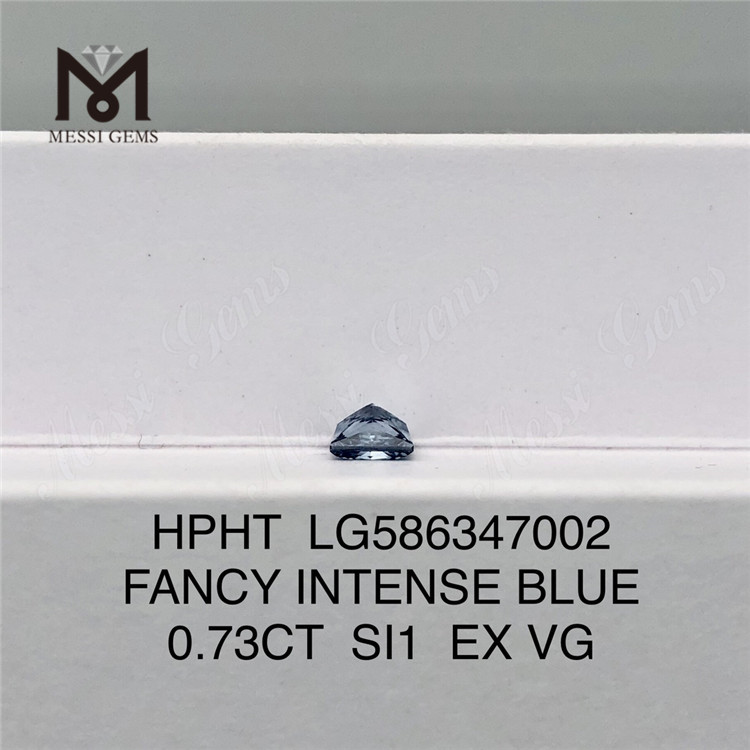 0.73CT SI1 EX VG SQ HPHT Diamante HPHT azul intenso elegante LG586347002