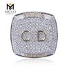 Los anillos CD Hiphop con diamantes de laboratorio de oro blanco de 18 quilates para hombres hacen una declaración de moda audaz