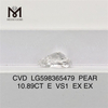 10.89CT E VS1 EX EX PEAR Diamantes creados por el hombre a granel CVD LG598365479 丨Messigems