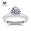 Anillo de diamantes de laboratorio de corte brillante redondo de 1 quilate Precio de anillo de diamantes IGI de oro de 14 quilates