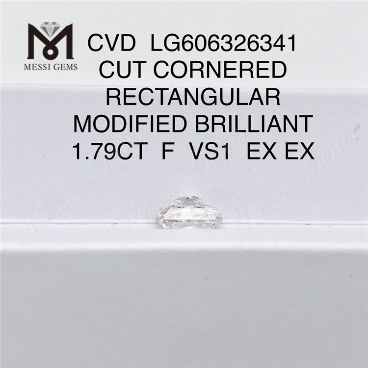 1.79CT F VS RECTANGULAR IGI Diamantes clasificados CVD LG606326341 Perfección impecable 丨Messigems 