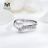 Anillos de perlas de agua de mar de boda S925 akoya para su día especial