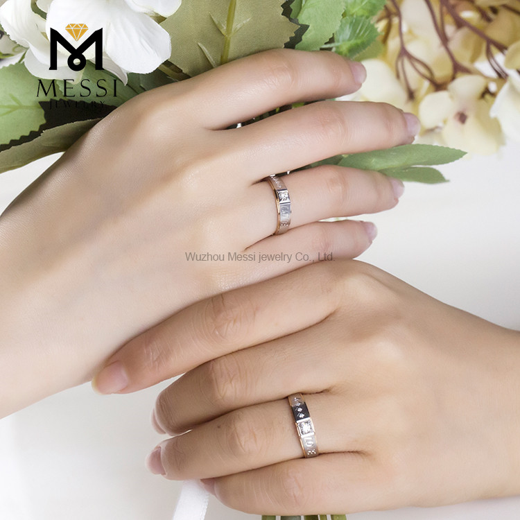 Anillos de pareja de diamantes cultivados EX Lab para compromiso Anillos de boda para parejas