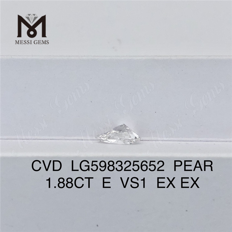 1.88CT E VS1 EX EX PEAR Diamantes de laboratorio Pureza y brillo inigualables CVD LG598325652 丨Messigems