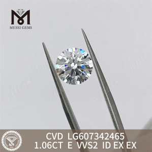 1.06CT CVD E VVS2 precio de diamante cultivado en laboratorio de 1 quilate para B2B 丨Messigems LG607342465 